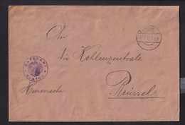 DDDD 633 -  HAFENAMT BLATON Sur Enveloppe En Franchise Feldpost 1918 - Heerensache - Duits Leger