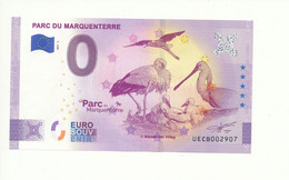 Billet Touristique 0 Euro - PARC DU MARQUENTERRE - UECB - 2021-3 - ANNIV - N° 2907 - Autres & Non Classés