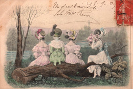 Viennoise - Cpa Illustrateur M M VIENNE N°257 - Femmes Assises Sur Un Tronc D'arbre - Vienne