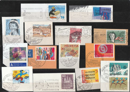 Switzerland - Lot Of Nice Canceled Stamps / Flams / 2 Scans - Vrac (max 999 Timbres)