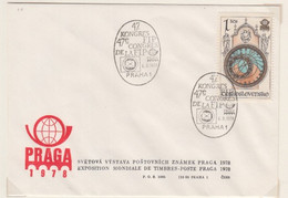 CESKOSLOVENSKO USED COVER MICHEL 2452 PRAGA 1978 - Brieven En Documenten