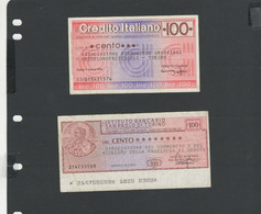 ITALIE - LOT 2 Billets De Nécessité 100 Lire 1976 TTB-SUP/VF-XF - Other & Unclassified