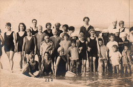 Onival - Ault - Carte Photo - Souvenir De Vacances Août 1923 - Baigneurs Baigneuses Groupe Famille - Onival