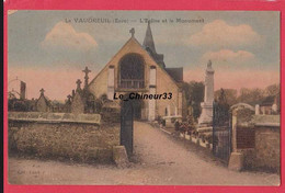 27 - LE VAUDREUIL---L'Eglise Et Le Monument----colorisée - Le Vaudreuil