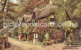 THATCHED COTTAGES BLACKPOOL SANDS OLD ART POSTCARD BY A. R. QUINTON NO 3608 DEVON - Quinton, AR