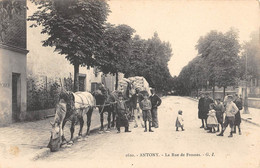 CPA 92 ANTONY / LA RUE DE FRESNES / ATTELAGE - Antony