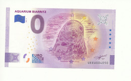 Billet Touristique 0 Euro - AQUARIUM BIARRITZ - UEEU - 2021-6 - ANNIV - N° 4050 - Autres & Non Classés