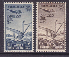 Italian East Africa 1938 Espressi PA MNH**  Plow & Airplane - Italian Eastern Africa