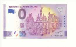 Billet Touristique 0 Euro - BORDEAUX - LA PORTE CAILHAU - UEFR - 2021-3 - N° 211 - Autres & Non Classés