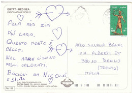 CARTOLINA PER ITALIA RED SEA - Storia Postale