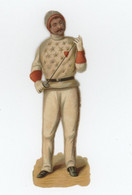 Delcampe - ESCRIME - CHROMO DECOUPI - FIN XIX° - ESCRIMEUR - (4,5 X 12,5cm) - Relief, Gauffré - TRES BON ETAT. - Fechten