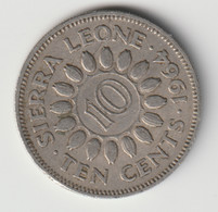 SIERRA LEONE 1964: 10 Cents, KM 19 - Sierra Leone