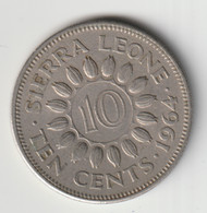 SIERRA LEONE 1964: 10 Cents, KM 19 - Sierra Leone