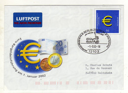 Enveloppe ALLEMAGNE Oblitération BERLIN 03/01/2002 - Machines à Affranchir (EMA)
