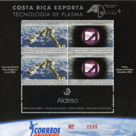 COSTA RICA PLASMA TECHNOLOGY,ASTRONAUT,SPACECRAFT'S ROBOT ARM Sc 604 MNH 2007 CV$20.00 (lec) - América Del Norte
