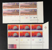 109 VR, SOUTH AFRICA, **Mint Grouped Strips , « Voortrekker Monument », « SASOL »,  1974, 1975 - Neufs