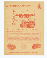 C10A) Feuille Publicité Tracteur FORDSON MAJOR Pour Le Portugal Années 1950 28x21cm - Trattori