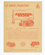 C10A) Feuille Publicité Tracteur FORDSON MAJOR Pour Le Portugal Années 1950 28x21cm - Tractors