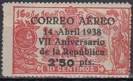 ESPAÑA 1938 Nº 756 NUEVO MANCHAS DE OXIDO - Neufs