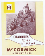 C10A) Feuillet Publicité Tracteur CHARRUES F8A F9A F9B McCORMICK  4pp. 28x21cm - Tractores