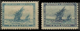 ARGENTINA 1892 - 4º CENTENARIO DEL DECUBRIMIENTO DE AMERICA - YVERT 92/93* - Unused Stamps