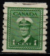 CANADA 1943-8 O DENT 8 VERT. - Usati