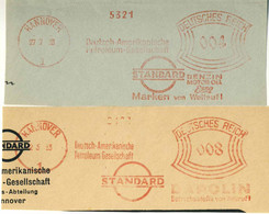 517  Pétrole: 2 Ema D'Allemagne, 1933.  German - American Petroleum, Hannover. Standard Oil Esso Chemistry - Petrolio