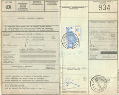 YT 375 SUR BULLETIN D EXPEDITION SCHAERBEEA - SCHAARBEEK 15/2/65 - Dokumente & Fragmente