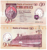 Northern Ireland 10 Pounds 2017 VF Bank Of Ireland - 10 Pounds