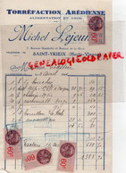 87 - ST-SAINT YRIEIX LA PERCHE- FACTURE MICHEL LEJEUNE- TORREFACTION AREDIENNE- CAFES -7 AV. GAMBETTA ET AV. GARE-1942 - Levensmiddelen