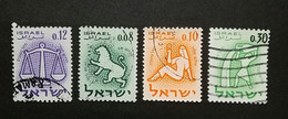 ISRAEL, 1961, Signes Du Zodiaque, Petit Lot, Scott N° 194-196 Et 200/A83, Oblitéré, - Usati (senza Tab)