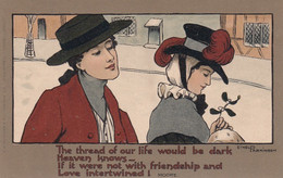 Parkinson Artist Signed Image, Man With Woman, Romance Theme, C1900s Vintage Postcard - Parkinson, Ethel