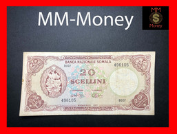 SOMALIA 20 Scellini "Banca Nazionale Somala"  1971  P.  15   *rare*    VF - Somalia