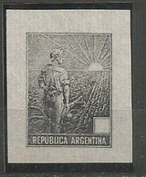 Argentina 1911 Essai Prueba PROOF In Black On Thin Paper Without Value Printed In The Tablet MNG - Nuevos