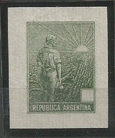 Argentina 1911 Essai Prueba PROOF In Green On Thin Paper Without Value Printed In The Tablet MNG - Ungebraucht