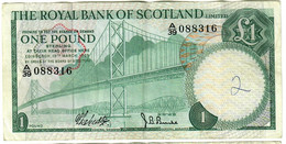 Scotland 1 Pound 1969 VF Royal Bank Of Scotland - 1 Pound
