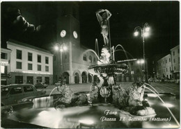 FANO  PESARO-URBINO  Piazza XX Settembre  Fontana  Notturno  Insegne Banche - Fano