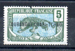 OUBANGUI-CHARI - MOYEN CONGO - 1915 - LEOPARD - 5 - - Neufs