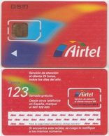 18/ Spain; Airtel, Unbroken Old GSM SIM Card - Airtel