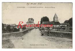 CORGNAC SUR L'ISLE - Dordogne L'Entrée Du Bourg Carte Postale RARE Animee CPA Geanimeerd France Frankrijk - Sonstige & Ohne Zuordnung