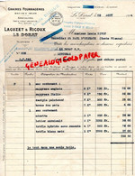 87- LE DORAT -LEYCURAS-  RARE LETTRE  LAGUZET LOUIS RICOUX-GRAINES FOURRAGERES-AGRICULTURE -  1924 - Landwirtschaft