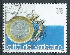 2004 VATICANO USATO MONETA EURO SAN MARINO 2,00 EURO - VV2-3 - Used Stamps
