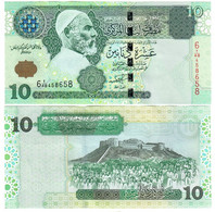 Libya 10 Dinars 2004 AUNC - Libië