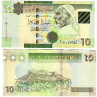 Libya 10 Dinars 2008 VF (Oberthur) - Libye