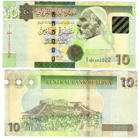 Libya 10 Dinars 2008 VF (Oberthur) - Libië