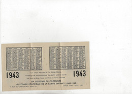 Calendrier 1943 : Oeuvre Pontifical De La Sainte-Enfance Paris 6ème Arr +Photos Indes Malaisie (animé) Doc RARE. - Grand Format : 1941-60
