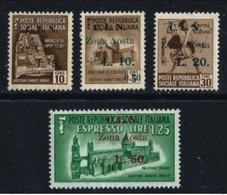 ● Italia C.L.N. 1944 ● AOSTA ֍ Con Sovraprezzo ֍ N. 5 / 8 ** ● Serie Completa = NON Certificati ● Lotto N 1564b ● - Comitato Di Liberazione Nazionale (CLN)