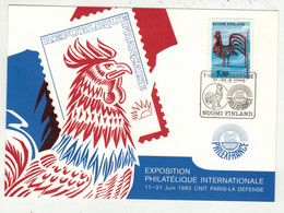 Finlande // Suomi // Carte Maximum Exposition Paris 1982 - Tarjetas – Máximo