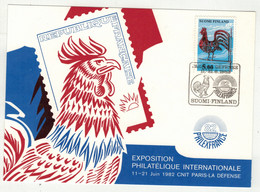 Finlande // Suomi // Carte Maximum Exposition Paris 1982 - Tarjetas – Máximo