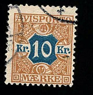 1907 Avisporto Zeitung Michel DK V10X Stamp Number DK P10 Yvert Et Tellier DK J10 Stanley Gibbons DK N140 Used - Oblitérés